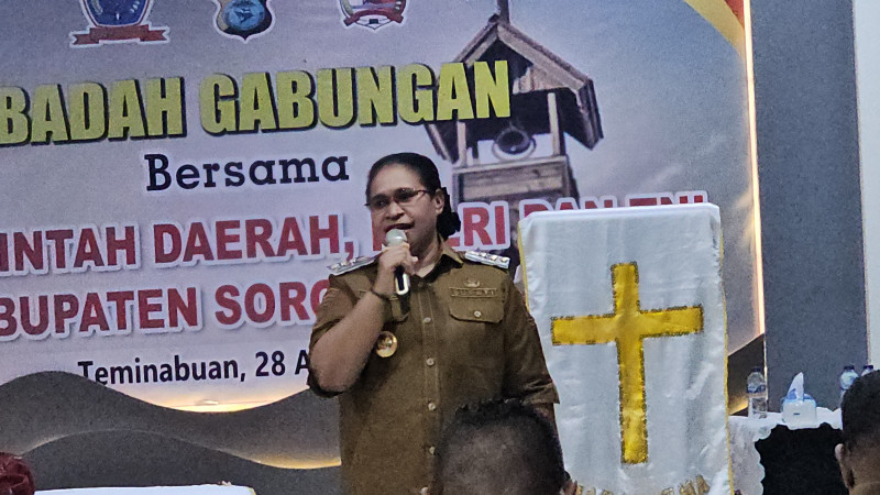 Tingkatkan Keimanan, Pemkab Sorong Selatan Laksanakan Ibadah Gabungan Bersama TNI-Polri