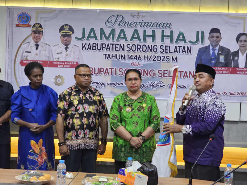 Pemkab Sorong Selatan Menerima Kembali Kedatangan Jamaah Haji Tahun 1446 Hijriah