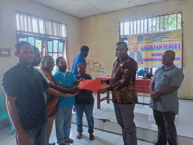 Yanto Yatam DPRD Provinsi PBD Laksanakan Reses di Distrik Fkour Sorong Selatan