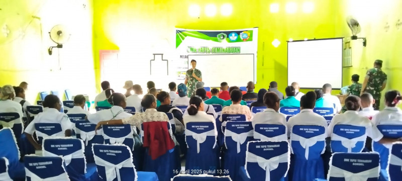 Kodim 1807/Sorong Selatan Gelar Sosialisasi dan Edukasi Menjadi Prajurit TNI AD Bagi Pelajar SMK Yapis Teminabuan