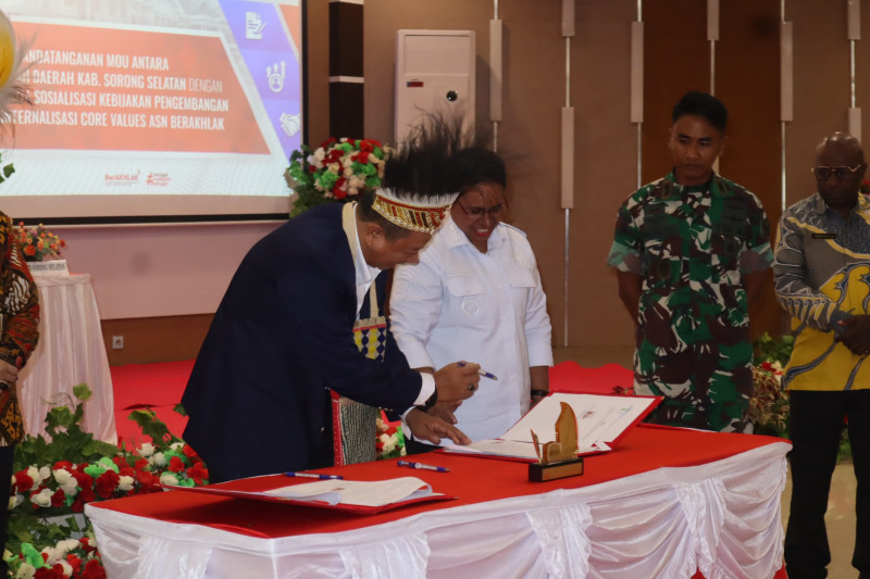 Kepala LAN RI Kunjung Sorong Selatan Berikan Sosialisasi Kebijakan Pengembangan SDM Dan  Internalisasi Core Values ASN Berakhlak