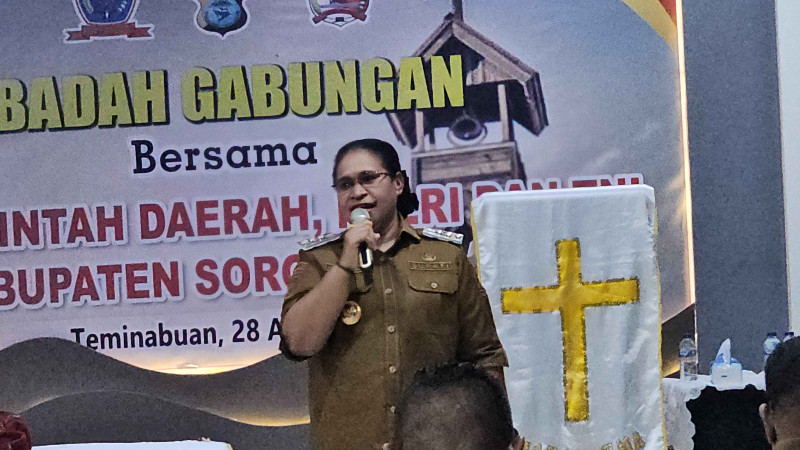 Tingkatkan Keimanan, Pemkab Sorong Selatan Laksanakan Ibadah Gabungan Bersama TNI-Polri