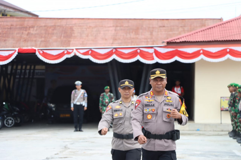 Polres Sorong Selatan Laksananan Apel Gelar Pasukan Dalam Rangka Operasi 